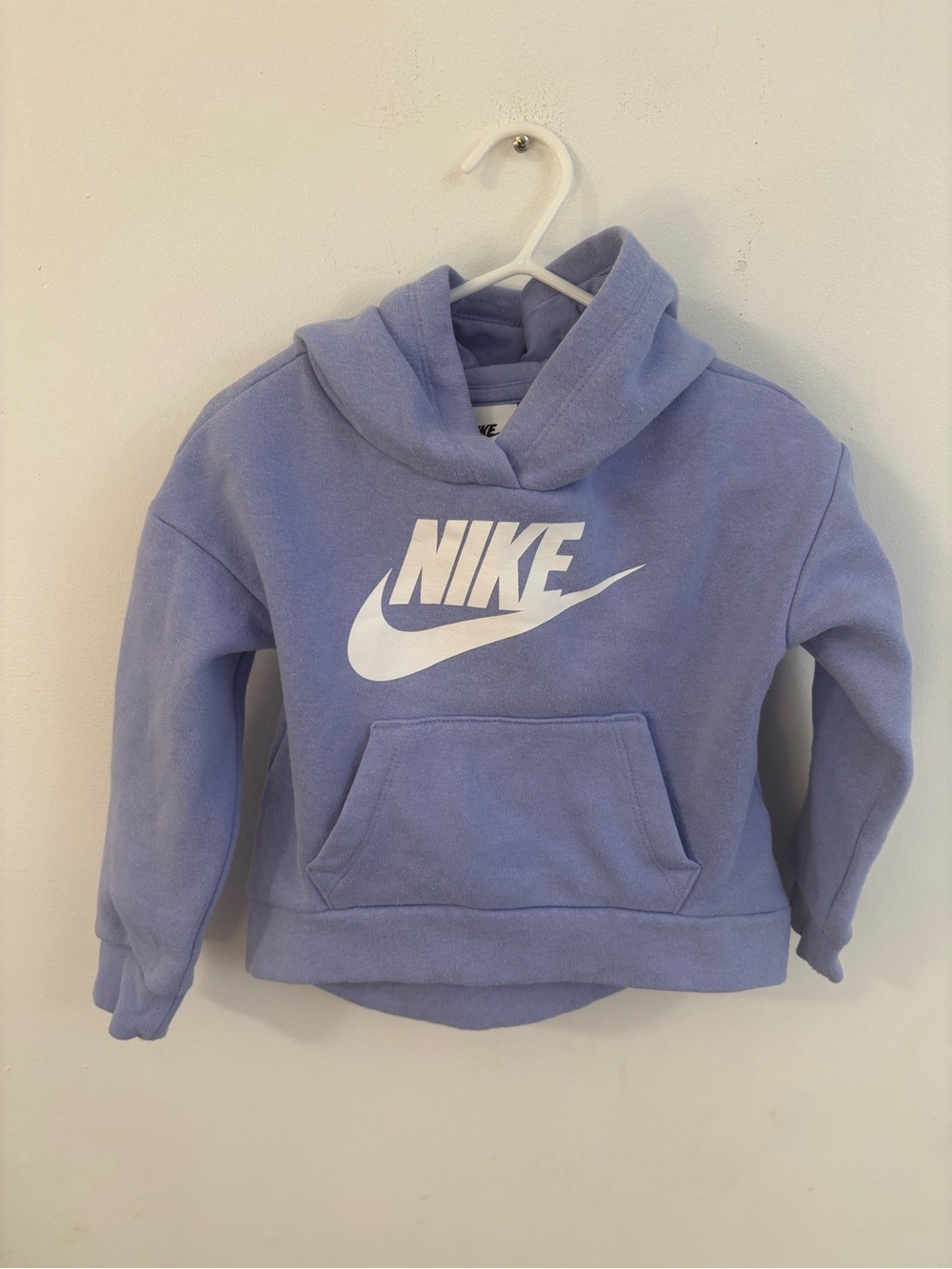 Nike Kids Lavender Pullover Hoodie with White Logo 18-24 months
